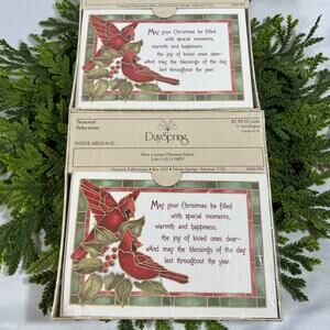 Vintage Set of 40 DaySpring Cardinal Red Bird Christmas Cards Boxed Religious